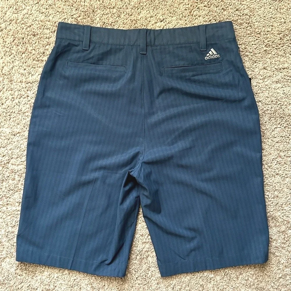 Adidas Men Golf Shorts I Blue Herringbone Stretch Performance I‎ Size 30